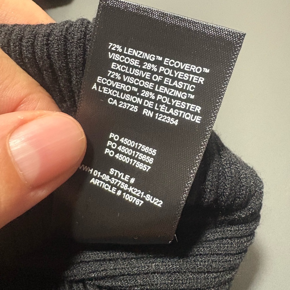 BABATON Open-back Ribbed Black Midi Dress - Picture 6 of 6
